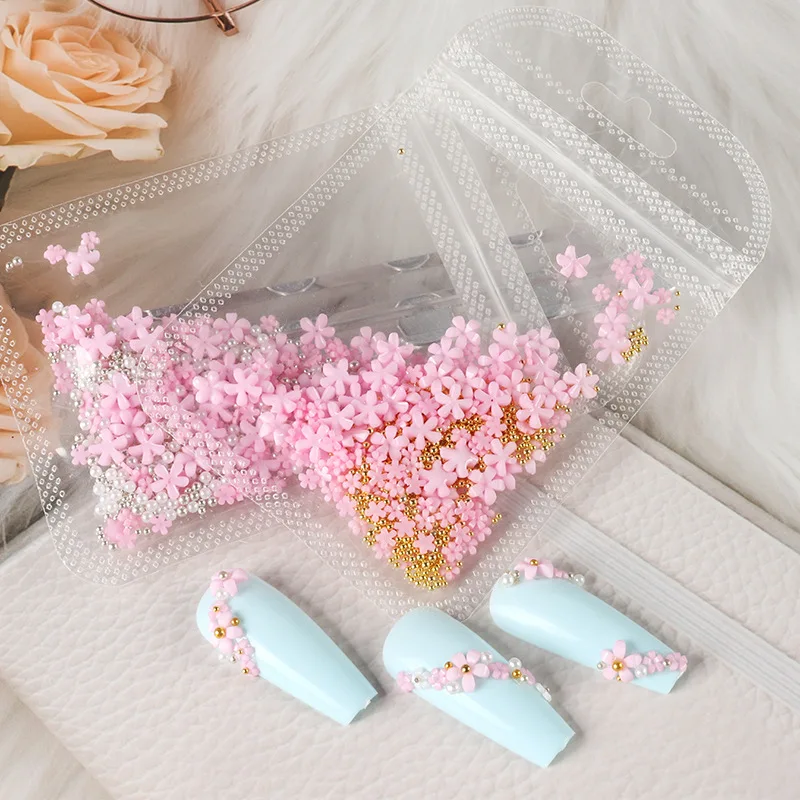 

Customizable LOGO Mixed Size Diy Design Nail Art Flowers decorations 3D Acrylic colorful resin for Designer Nail Charms, Picture