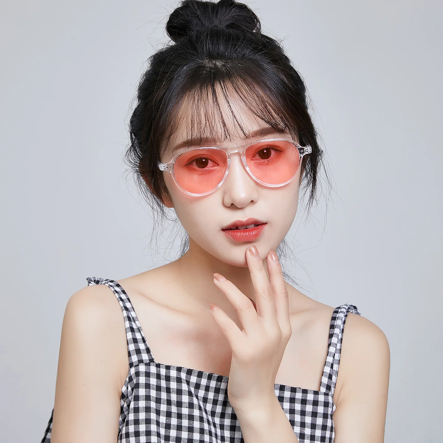 

MJ-0469 New Fashion Sunglasses M Nail Box Retro Round Frame Trendy Sunglasses 2021