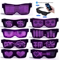 

Bluetooth control Rave Party Light Up Pattern Display Flashing Led sunglasses 2021
