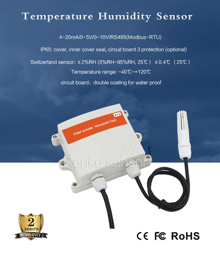 24v Dc Rs485 Analog Output Temperature And Humidity Probe Sensor Buy