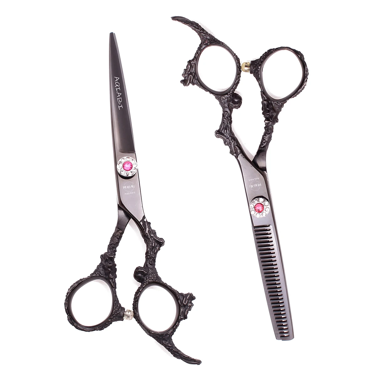 

Barber Scissors 5.5'' 6" AQIABI JP Steel Hair Scissors Hair Cutting Scissors Thinning Shears Black High Quality A9005, Black color