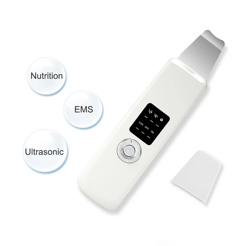 

Electric Face Beauty Equipment Ems Ultrasound Vibrating Exfoliation Facial Skin Scrubber, White / pink / customized
