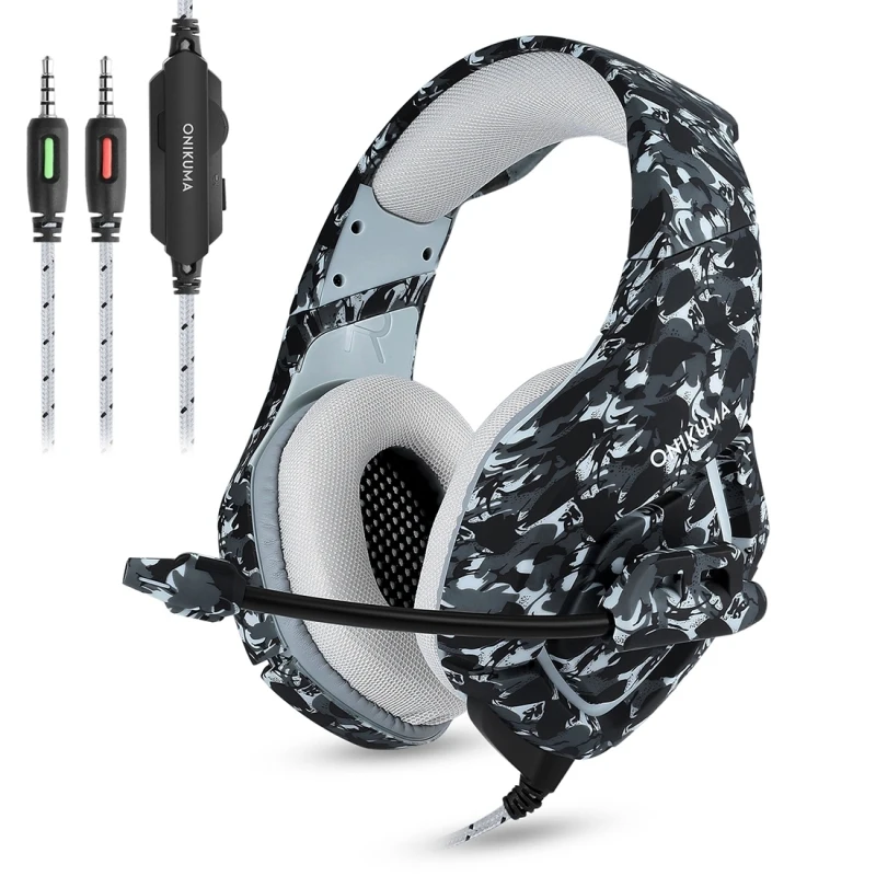 

ONIKUMA K1-B Deep Bass Noise Canceling Camouflage Gaming Headphone with Microphone