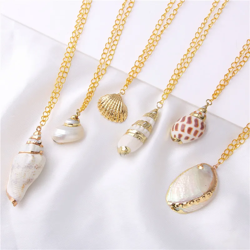 

Fashion Boho Conch Shells Necklace Sea Beach Pendant Necklace Jewelry