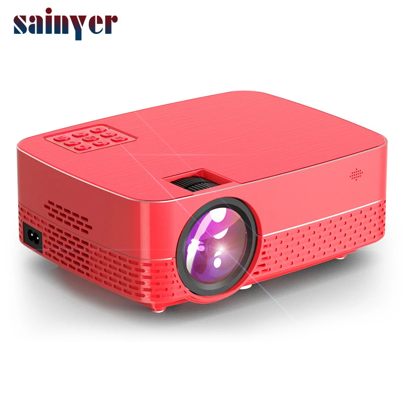 

Hot Sale Q5 HD Wifi Wireless Smart Android Projector 150ANSI Lumens 1280*720p proyector LED Home Theater Movie LED Projectors, Black+silver