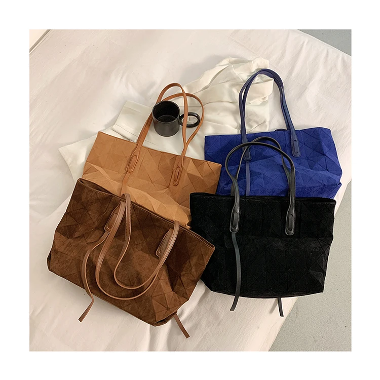 

Rhombus Designer Large Bucket Shoulder Purses Vintage Women Matte Underarm Bags Casual Tote Women Bags Purses and Handbags