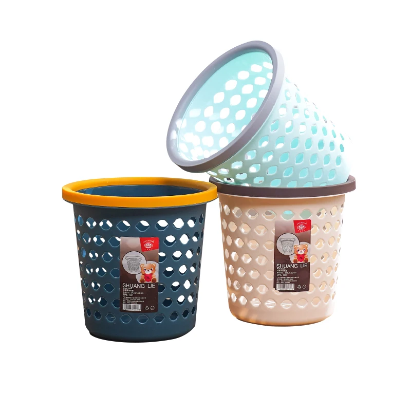 

China Wholesale 7L Thickened Plastic Trash Cans Waste Bin Paper Basket for Kitchen or Office, Blue,dark blue,khaki