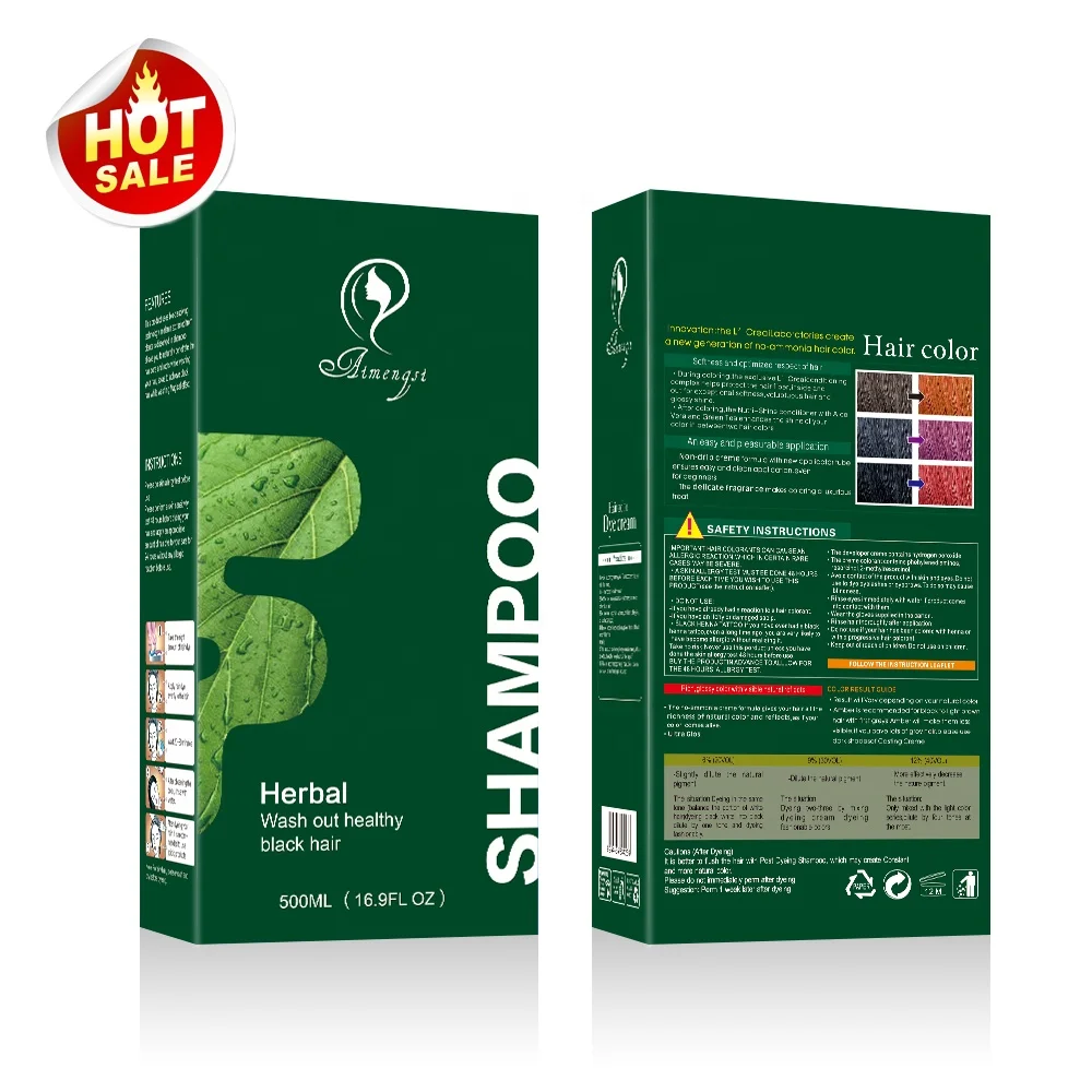 

3-in-1 hair dye shampoo herbal ingredients hair coloring shampoo China vip hair color shampoo