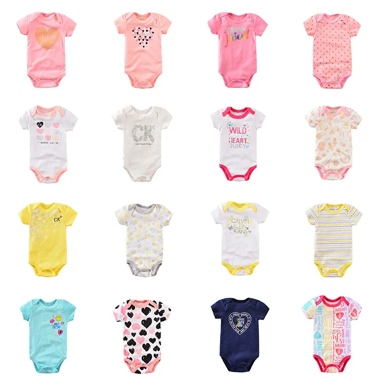 

Summer 4 pcs cotton kids clothing boy newborn sleepwear infant pajamas girl children jumpsuit clothes baby romper bodysuit sets