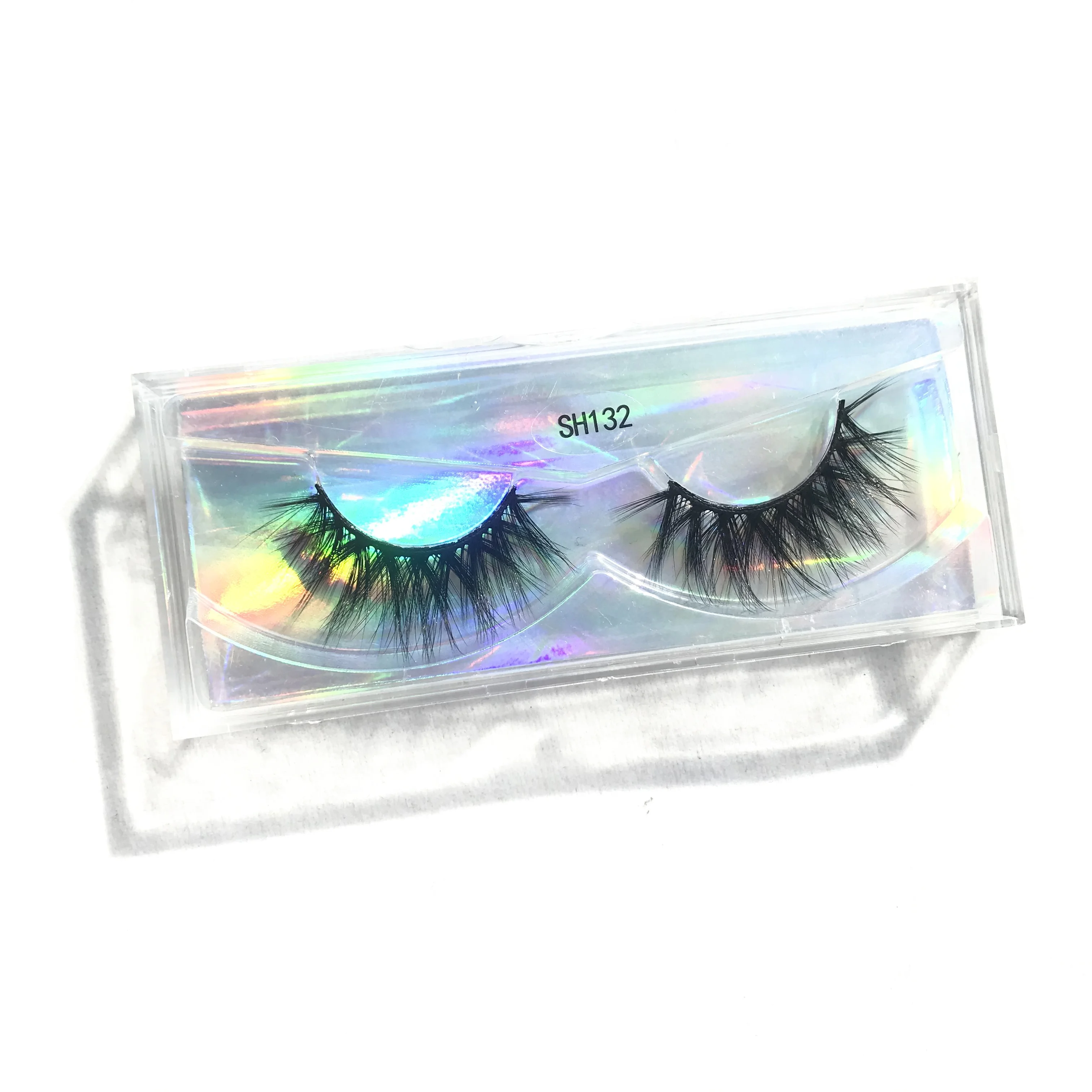 

Cruelty Free Hand Made Natural Long FALSE Eyelash Faux Mink Paper Eyelashes lashbox Packaging Lasheswholesale Vendor, Black