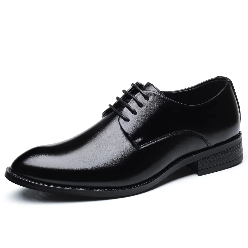 

Big Size Classic Men Patent Leather Black Wedding Dress Shoes Lace Up Oxford Shoes Man Pointed Toe Formal Shoes, Black,brown