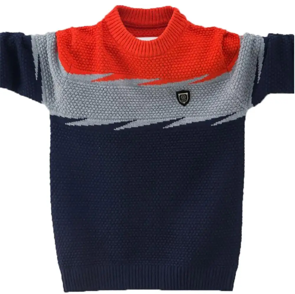 

Children's sweater pullover boy's round neck sweater spring and autumn new cotton bottoming children's wear