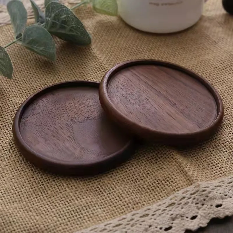 

2022 Hot Sale Tabletex Custom Acacia Wood Coaster set for Drinks