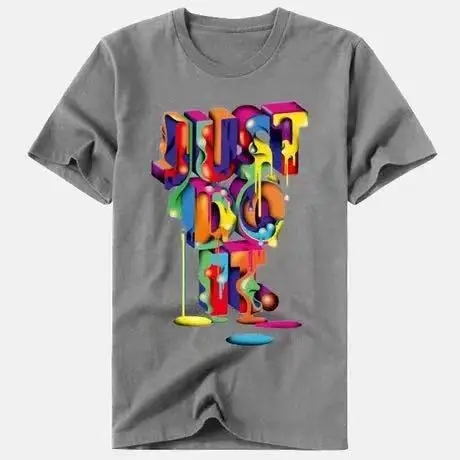 

Summer 2021 New Fashion Cotton Custom Tshirt 9 Colors Letter Graphic Short Sleeve Men Tshirt Casual Shirts, Picture color