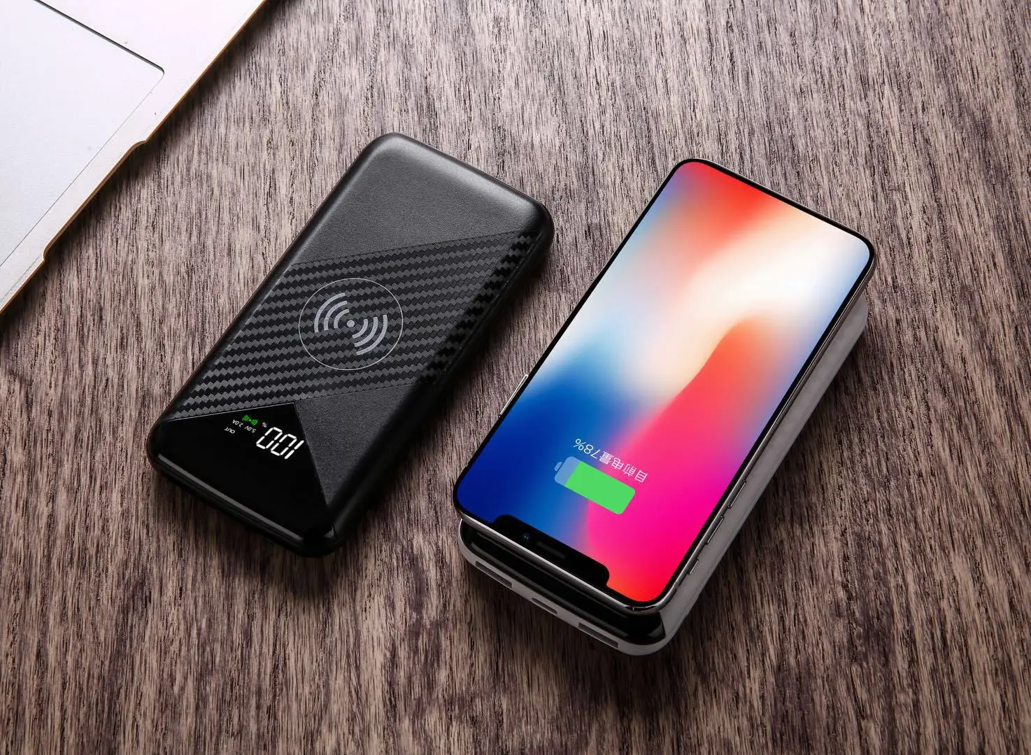 10000 mah Power Bank External Battery Bank Built-in Wireless Charger Powerbank Portable QI Wireless Charger for Samsung - ANKUX.COM