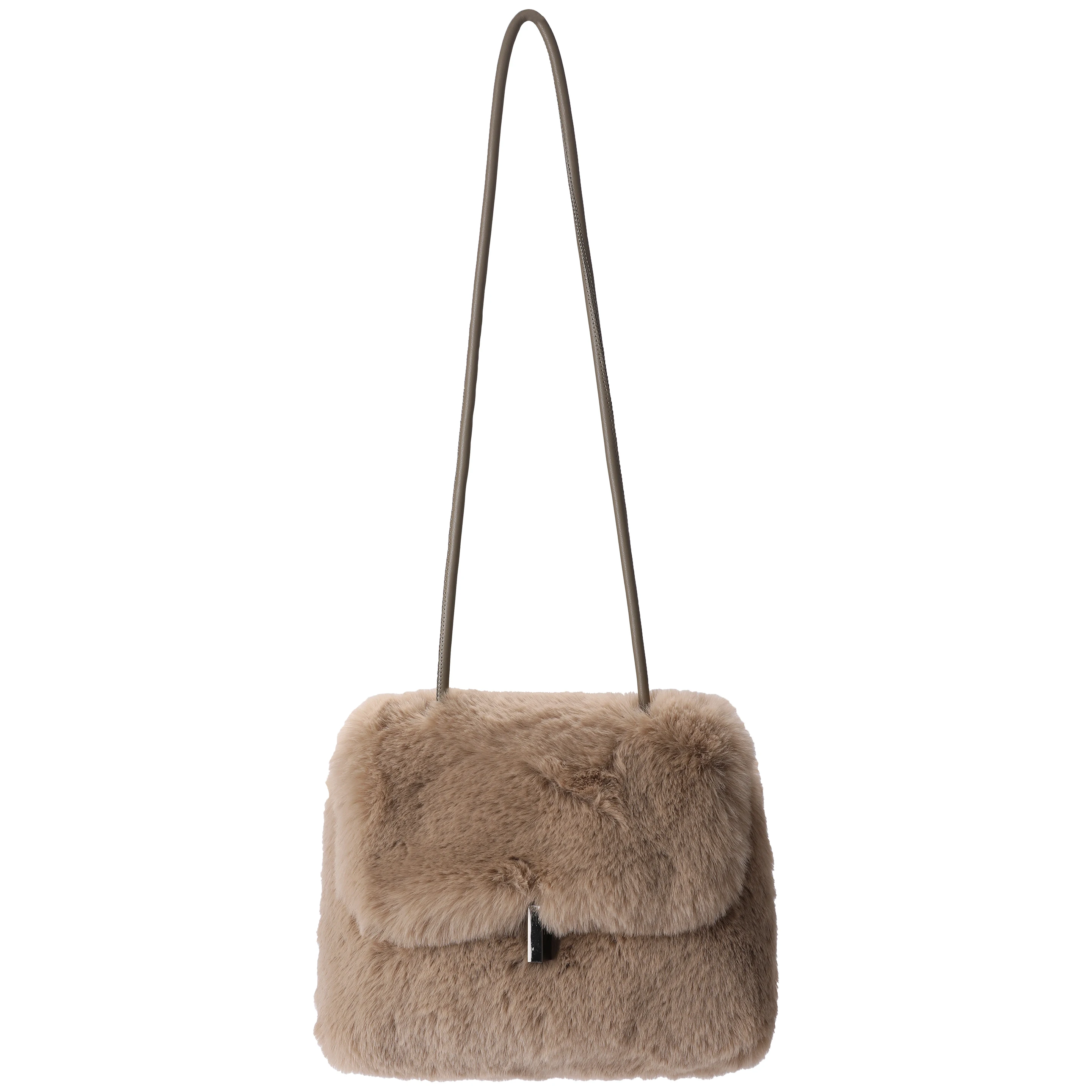 

Jtfur Waist Crossbody Design Fluffy Faux Fur Bag, Customized color