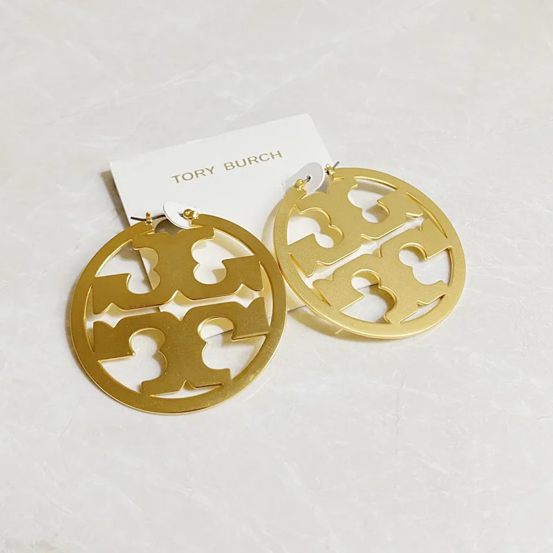 

Best selling 18K gold plated designer earrings famous brands jewelry original classic branded TB earrings for women