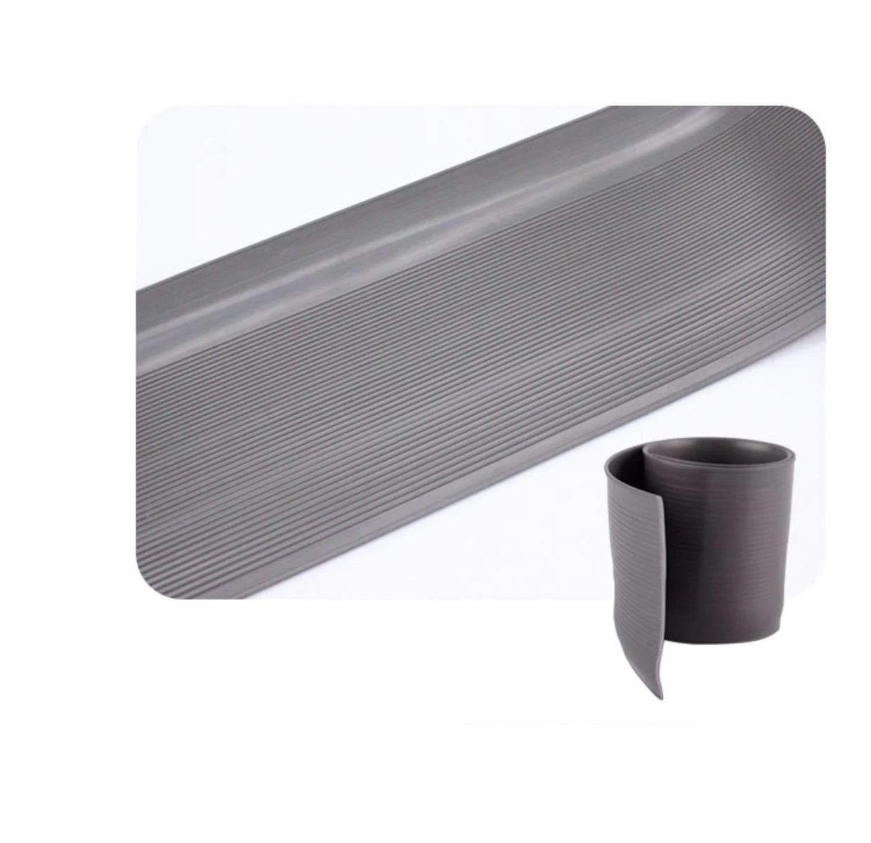thumbnail image 2 of 2m Flexible Grey PVC Sit-On Skirting Board – Premium Grade, Clean Finish, UK Made 2 of 3