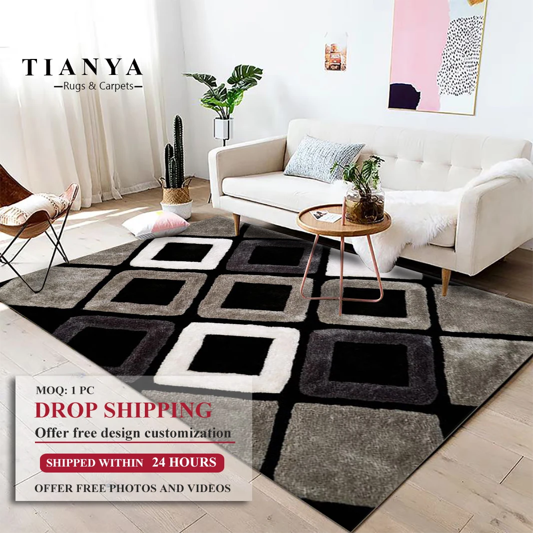 

High quality 3D printing geometric living room sofa carpet
