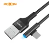 MOXOM 2.4A Micro USB Cable 90 Degree Game Cable Light Charging Cable With LED Light