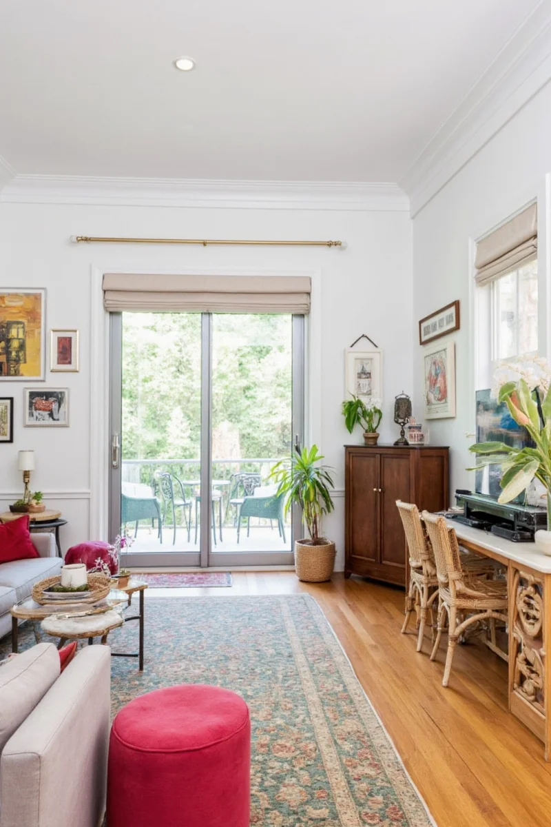 Built-in reading nook with hidden book storage
