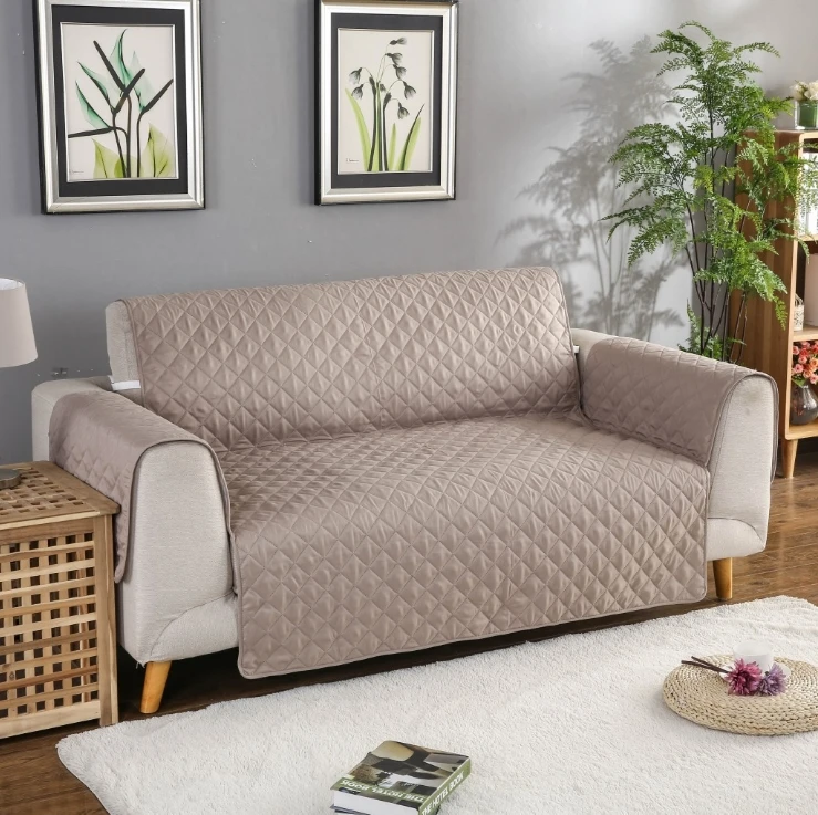 
Custom furniture sofa protector pet dog waterproof reclin shape cut sew sofa cover with high quality 
