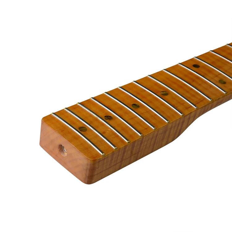 Custom Electric Guitar Necks Replacement 21 Fret Vintage Tiger Flamed