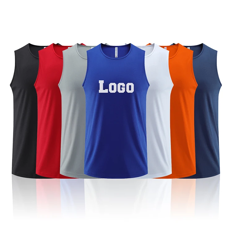 

Plain Gym Tank Top Men's Sleeveless Tops Workout Training Custom Polyester Sports Vest