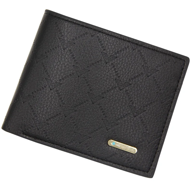 

popular promotion gift fashion simple leisure short style slim mens leather wallet