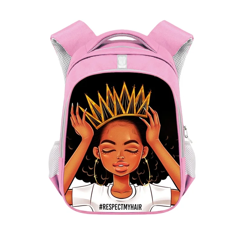 

Customize Logo Popular Art African Backpack Primary School Hold Books And Pencil Case Lunch Box School American Girl Backpack, As pictures
