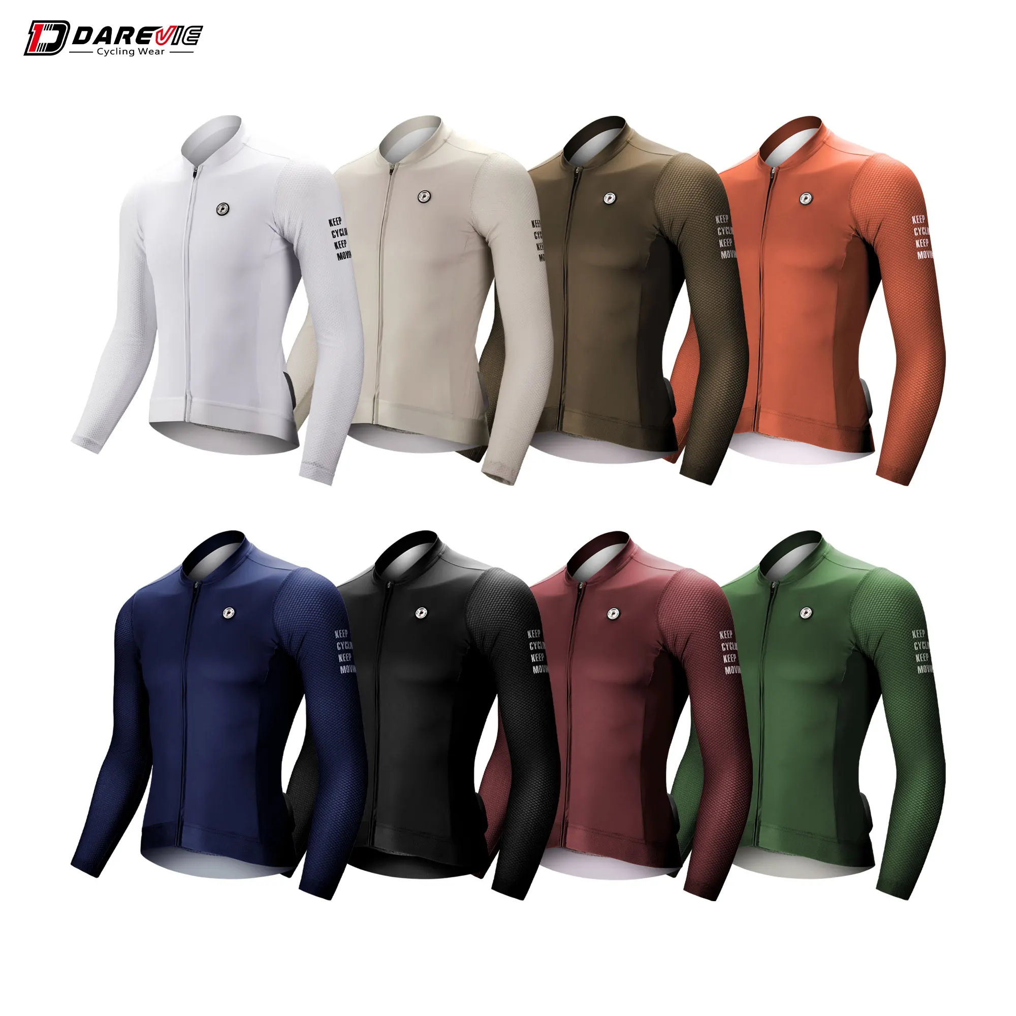 Custom Multi Colors Road MTB Cyclist Clothing Bicycle Jacket Long Sleeve Cycling Jersey Shirts for Men