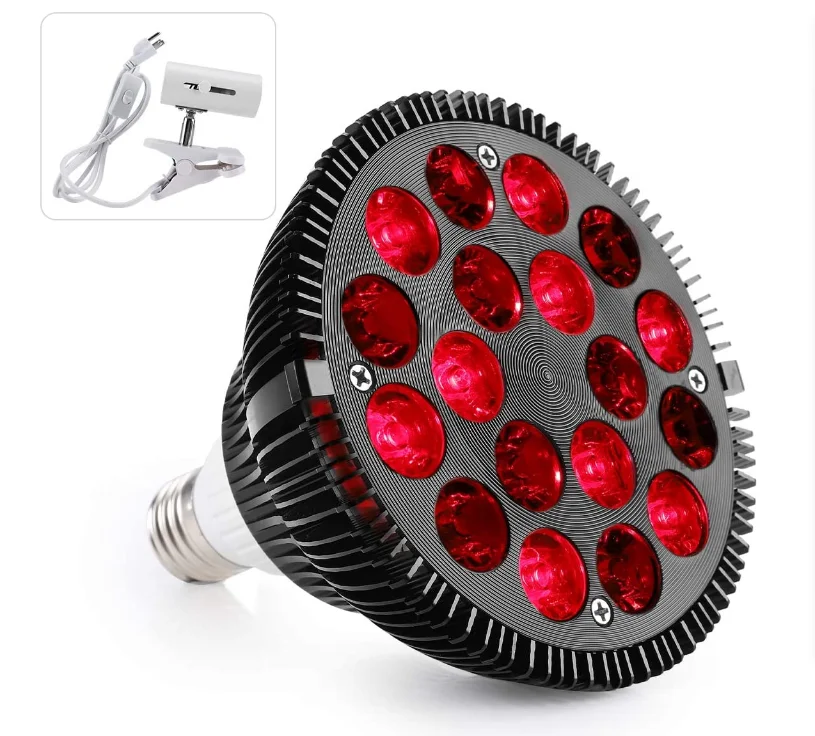 

E26 E27 socket pulsed led light therapy/54W PAR38 Infrared Red 660nm 850nm red light therapy device