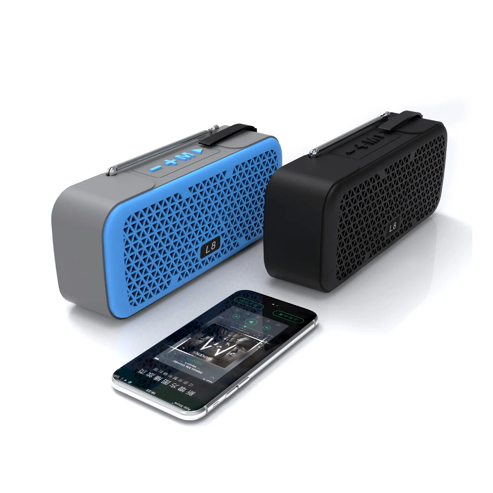 

Vizz L8 BT Speaker Portable Outdoor with 1000 Hours Long Standby Time BT Wireless Speaker Stylish Design 80db Waterproof Speaker, Black, blue, red