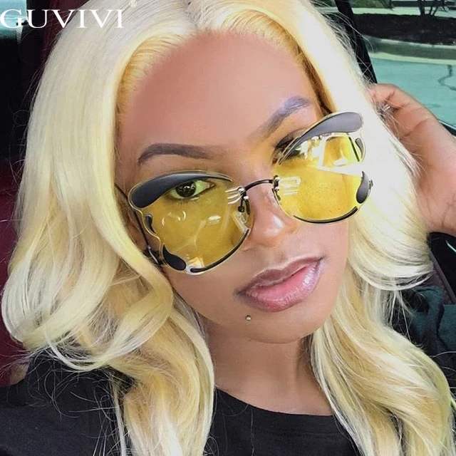 GUVIVI 2019 FDA&CE Gradient sunglasses Trendy High quality metal Sunglasses butterfly ins style