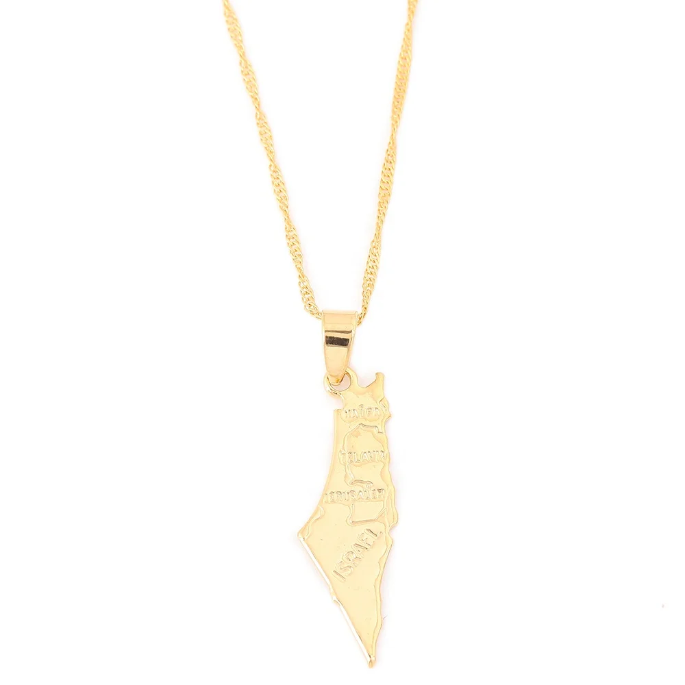 

Israel Map Pendant Pendant Necklace Gold Color For Women Men Map Of Israel Jewelry