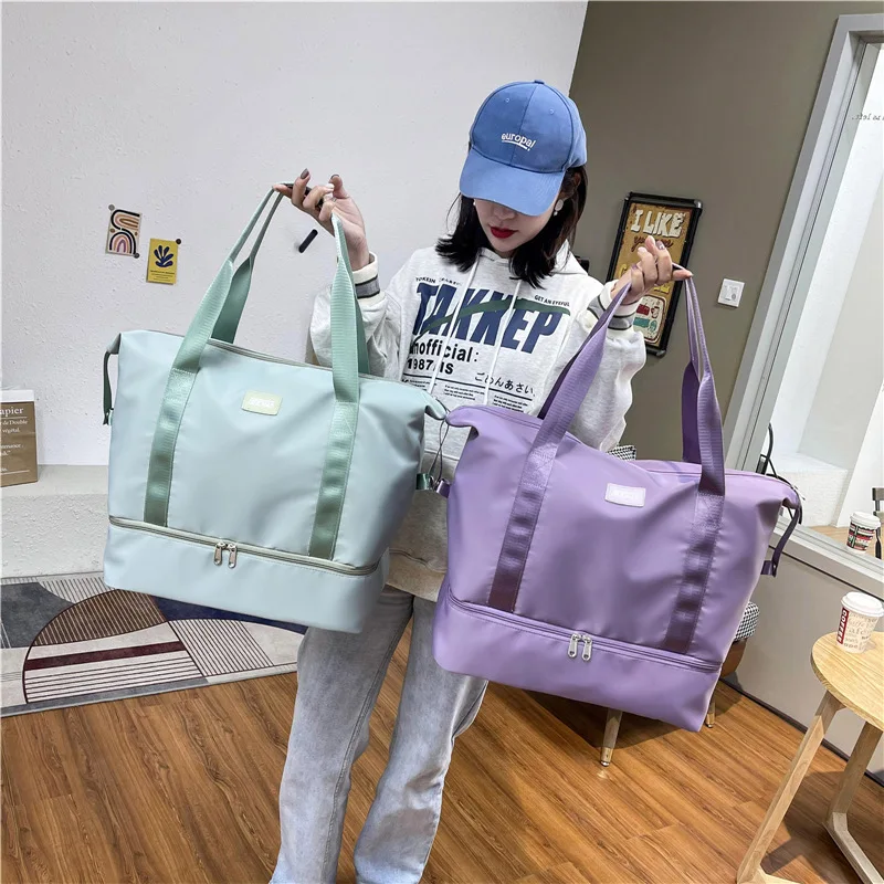 

Wholesale stylish spend a night bag woman designer overnight fitness waterproof duffle weekender duffel gym sports travel bags, Photo