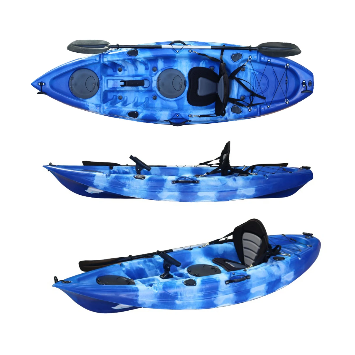 

Vicking 9ft single person fishing kayak sit on top fishing kayaks wholesale with paddle, Camo, red,yellow,blue,green,black,white,yellow mixed green......