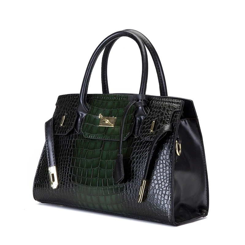 

2021 Handbag Making Supplies Multi Color Purse Trends Green Ladies Alligator Vegan Pu Leather Luxury Classy Handbags For Women