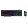 Cheap Price Standard USB Black Color Computer Wired Keyboard and Mouse Gaming Combo with LED Backlight