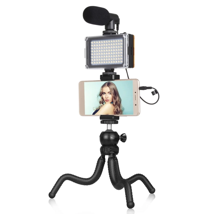 

Cheap PULUZ 4 in 1 Studio Lighting Stand for Mobile Selfie Stick Mini Octopus Flexible Vlogging Live Bracket Kit Tripod Light, Black