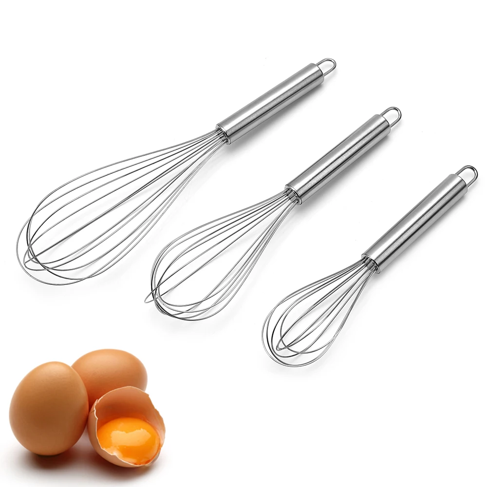 

Classical design manual stainless steel egg whisk with balloon shape for baking