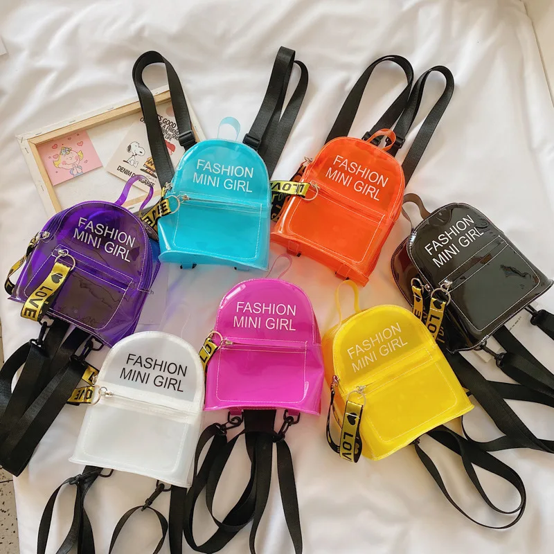 

Wholesale Kids Sling Bag Transparent Zipper Bag Mini Cute Back Packs Clear Plastic Backpacks