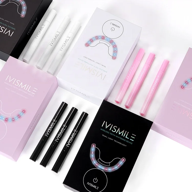 

Private wholesale Logo Home wireless Led Teeth Whitening Kit Custom Black Box