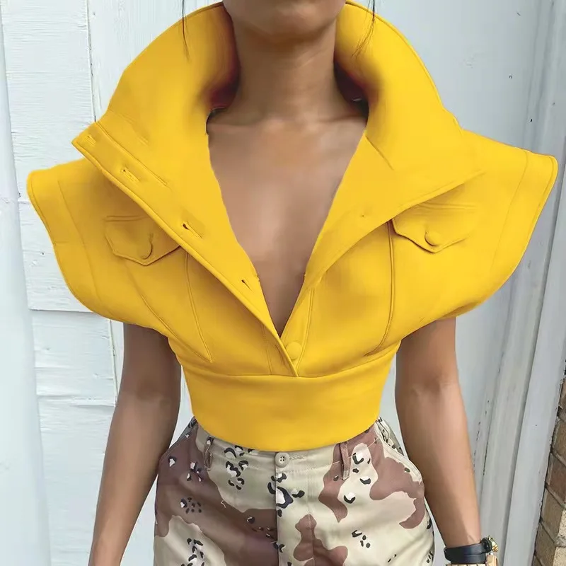 

puff jacket 2021 Pocket Women Stand up collar Sleeveless Jacket Clothing Button Winter Clothes Zipper Coats Jackets Bubble Women Vest Coat