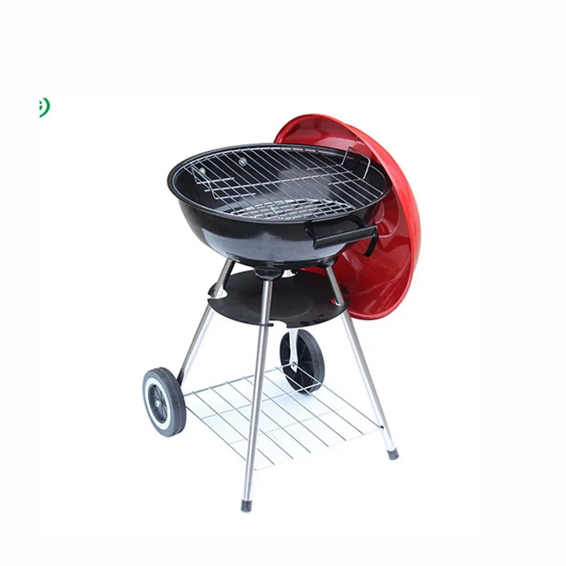 

wholesale price 17inch industrial barbecue cast iron grill bbq rack, Black