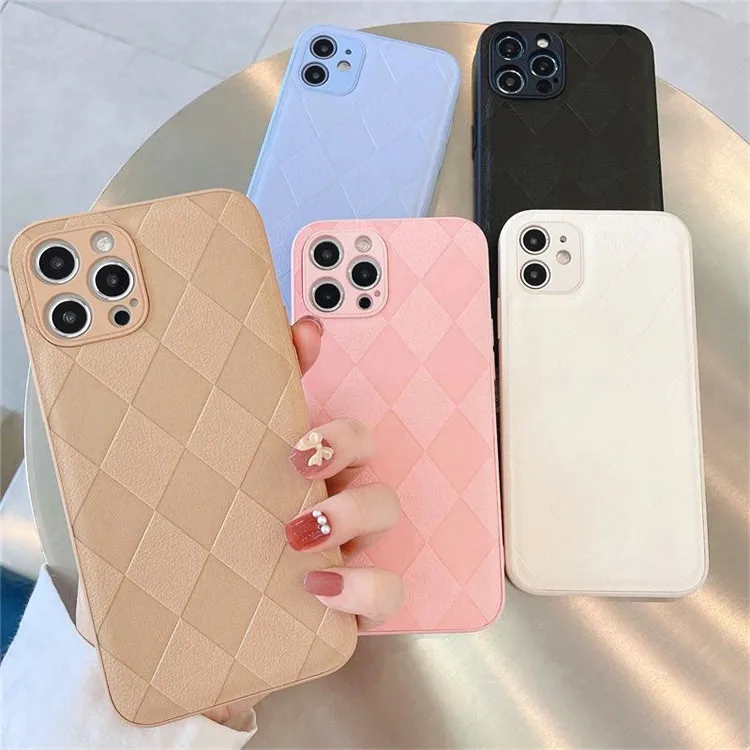 

Luxury Leather Texture Shockproof Phone Case For iPhone 13 Pro Max 12 11 XS Max XR X 8 7 Plus Camera Protective Soft Back Coque