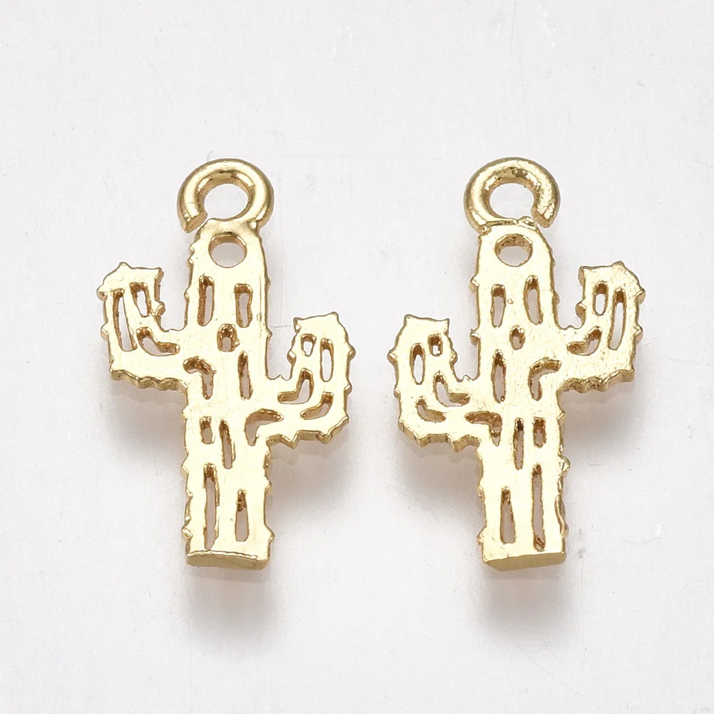 

PandaHall Wholesale Cactus Real Gold Plated Brass Charms