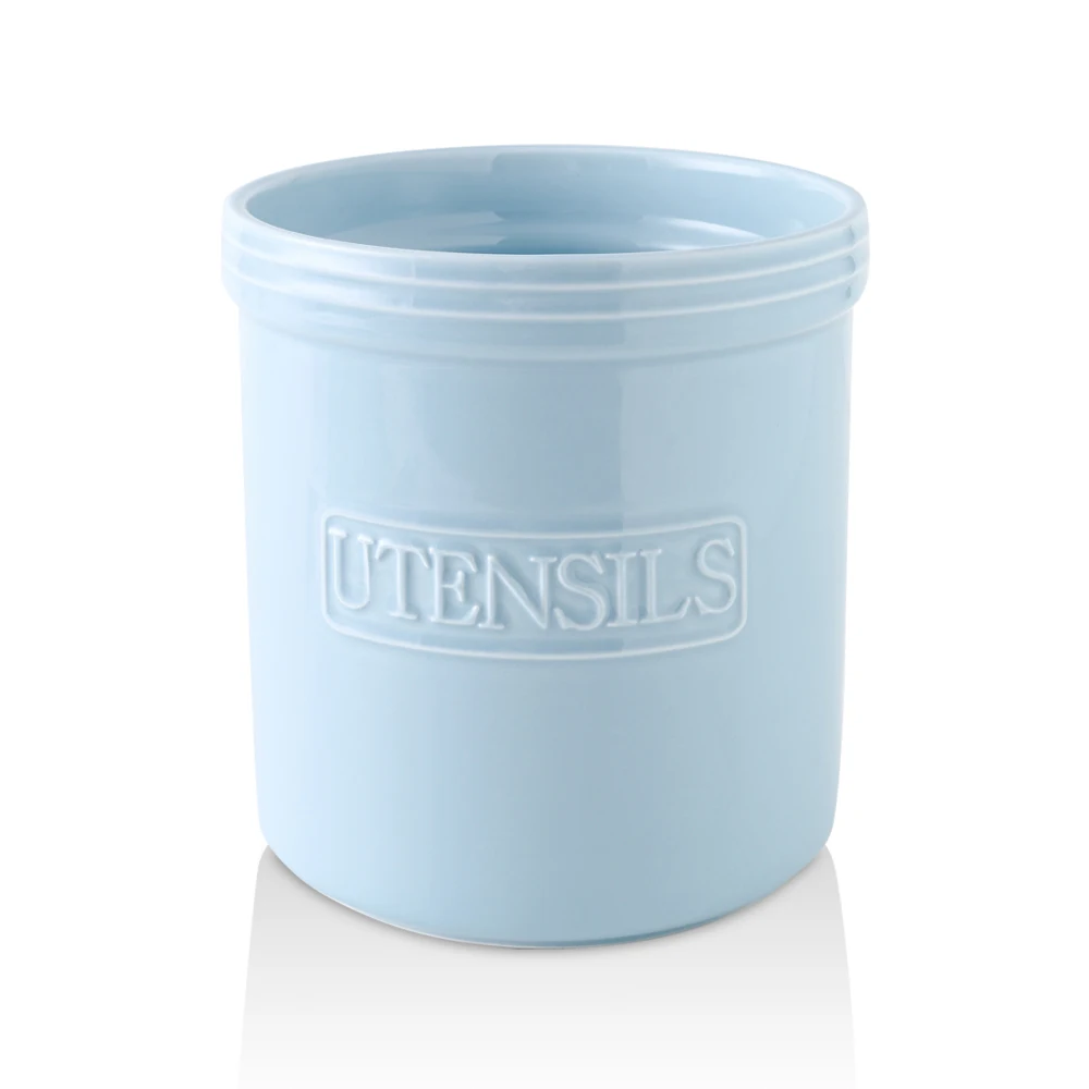 

RTS High Quality Ceramics Kitchen Utensil Storage Crock Holder Collection Tool Holder, Sky