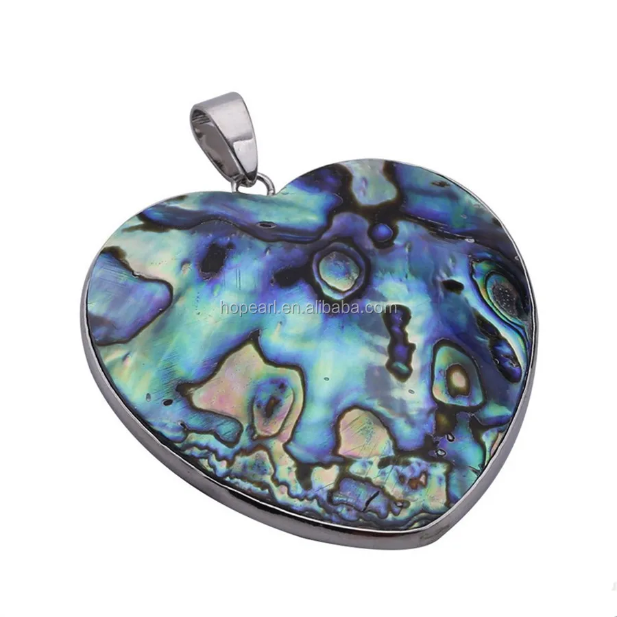 

MOP192 Abalone the ear of Sea Heart Cabochons Abalone Shell Pendant