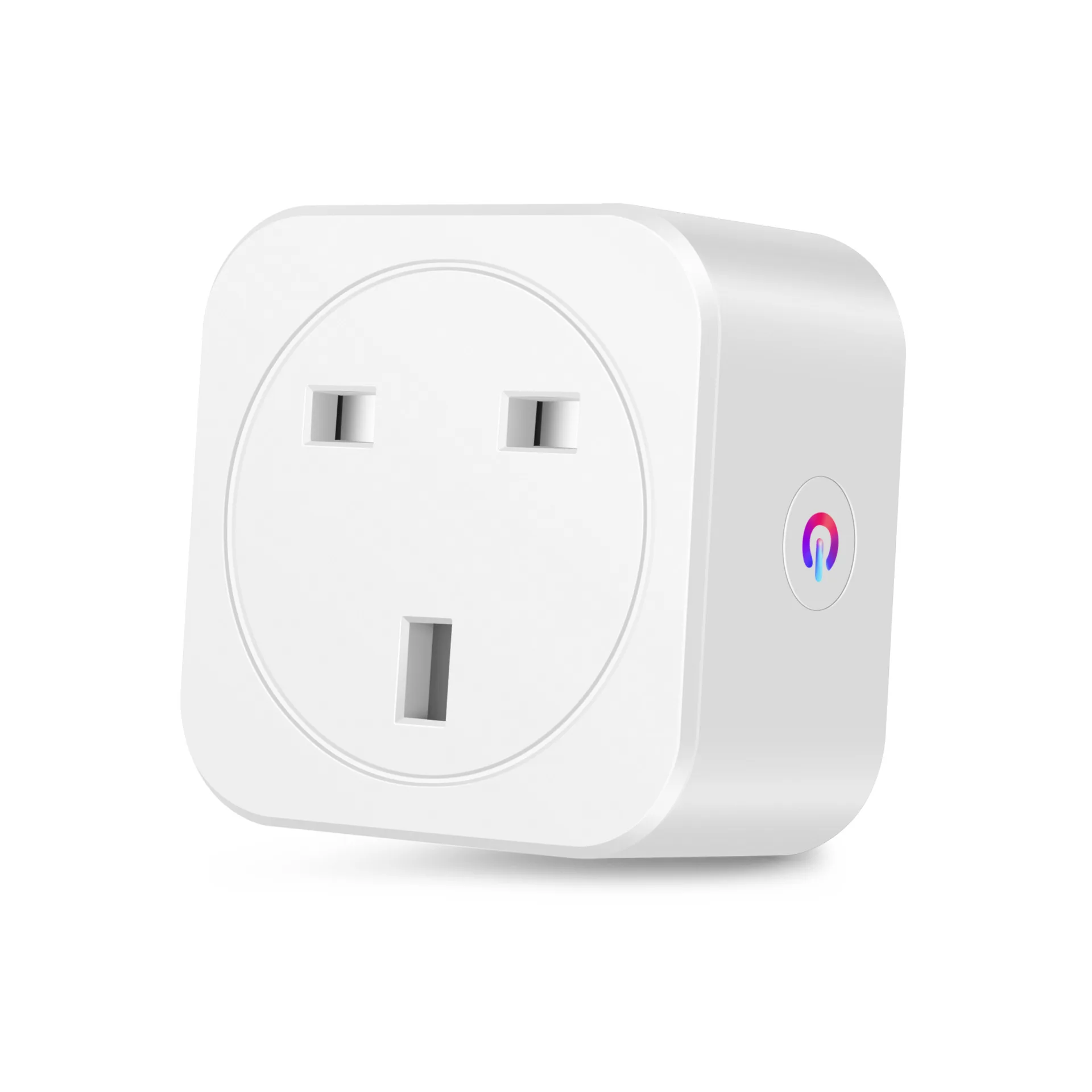 

Smart Home WiFi smart socket voice control mobile phone remote EU US UK plug smart charger, White